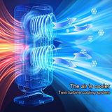 Small Home Fan, High Wind Power Desk Fan, Two Blade Recirculating, Rechargeable Cordless