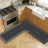 Kitchen Rug 47.2 In L Corner Absorbent Non Slip Quick Dry Machine Washable Corner Carpet Mat Cooking Sink Laundry Room Bathroom Bedroom Home Decor Apartment Hotel Kitchen Cooking Area Apartment Bath