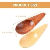 2pcs Small Wooden Spoon with Short Handle for Tea Coffee Seasoning Lightweight Wood Strong Comfortable Design No Cracks for Loose Tea Spices