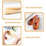 2pcs Small Wooden Spoon with Short Handle for Tea Coffee Seasoning Lightweight Wood Strong Comfortable Design No Cracks for Loose Tea Spices