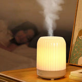 Home Humidifier 250ml Quiet Mist Diffuser for Bedroom Large Room Office 10x13.8cm Warm Mist Essential Oil Aroma Diffuser Adjustable Night Light Sleep Aid Air Quality