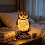 Realistic Owl Figurine Night Light, USB Powered Warm LED Table Lamp, Soft Eye-Friendly Lighting, Perfect Bedroom Garden Decor, Ideal Gift for Nature Enthusiasts and Owl Lovers