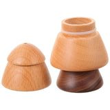 Beige Wooden Toothpick Holder Dustproof Moistureproof Storage Rectangular Home Decoration
