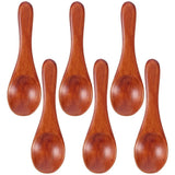 Portable Coffee Wooden Tea Spoons Smooth Edges for Longtime Use 6Pcs