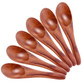 Portable Coffee Wooden Tea Spoons Smooth Edges for Longtime Use 6Pcs