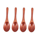 4Pcs Creative Wooden Coffee Spoons Odorless Multipurpose Mixing Spoons
