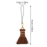 Coffee Palm Fiber Tea Ceremony Broom 1Set for Indoor Dusting