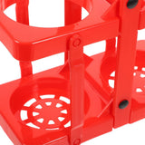 Rectangular Storage Rack Beer Tote Basket Plastic Red 1Pack