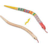 30Pcs 12 Inch Unfinished Wooden Wiggly Snakes Jointed Flexible Wooden Snake Blank Animal Model Crafts Toys for Arts