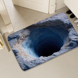 3D Optical Illusion Rug Realistic, 3D Rugs Optical Illusion, Trap Optical Illusion Bottomless Non-Slip Doormat, Great for Door Entrance, Bath, and Stair Zones (24x16inch)