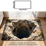 3D Rugs Optical Illusion, Dog Gets Scared of 3D Hole Carpet, Test & Play with Your Dog or Cat, Rug That Looks Like a Hole, Non-Slip Floor Mat for Indoor & Outdoor, 24x16inch