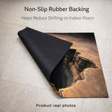 3D Rugs Optical Illusion, Dog Gets Scared of 3D Hole Carpet, Test & Play with Your Dog or Cat, Rug That Looks Like a Hole, Non-Slip Floor Mat for Indoor & Outdoor, 24x16inch