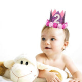 Kids Crown Headband Birthday Party Performance Photo Prop Headwear Hair for Daily Hairstyle Decor - Size 6 (2Years Old)