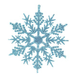 10Pcs Glitter Snowflake Christmas Ornaments Xmas Tree Hanging Decoration 10cm 5.9*3.9*1.4 in Light blue