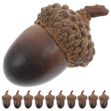 60pcs Artificial Lifelike Simulation Small Acorn Set Decoration False Nuts Home Kitchen Decor