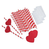 40 PCS Heart and Paper Straws Decorative Cocktail Drinking Straws for Graduation Party Decoration Supplies