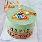 2Sets Billiards Theme Decor for Cake Billiards Adornment Baking Billiards Adorn
