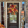 Fall Wreath 20’’ Autumn Front Door Wreath Harvest Wreath with Sunflower Pumpkins Berries Maple Leaves Daisies for Outside Indoor Home Wall Festival Thanksgiving Autumn Farmhouse Decor