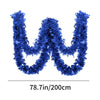2Pcs Christmas Tinsel Garland Decoration Metallic Tinsel Twist Garland Halloween Christmas Tree Artificial Garland Hanging Christmas Garland for Birthday Party Ornament (6.5ft, Red)