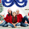 2Pcs Christmas Tinsel Garland Decoration Metallic Tinsel Twist Garland Halloween Christmas Tree Artificial Garland Hanging Christmas Garland for Birthday Party Ornament (6.5ft, Red)