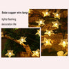 Solar String Lights Outdoor, Solar Powered Star String Lights, 16ft 20 LED Waterproof Christmas String Lights for Gardens Patio Landscape Xmas Tree Decorations(Warm White)