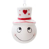 Ceramics Snowman Christmas Tree Ornaments Decorations Xmas Tree Hanging Pendant Traditional Doll Ornament with Lanyard Winter New Year House Mini Charms Festival Holiday Party Decor