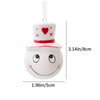Ceramics Snowman Christmas Tree Ornaments Decorations Xmas Tree Hanging Pendant Traditional Doll Ornament with Lanyard Winter New Year House Mini Charms Festival Holiday Party Decor
