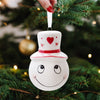 Ceramics Snowman Christmas Tree Ornaments Decorations Xmas Tree Hanging Pendant Traditional Doll Ornament with Lanyard Winter New Year House Mini Charms Festival Holiday Party Decor