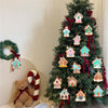 16 Pieces Christmas House Ornament Wooden House Decorations Christmas Tree Hanging Ornaments Decorations Xmas Painted Wood House Pendants for Holiday Christmas Tree Decor