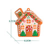 16 Pieces Christmas House Ornament Wooden House Decorations Christmas Tree Hanging Ornaments Decorations Xmas Painted Wood House Pendants for Holiday Christmas Tree Decor