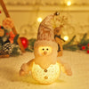 Christmas Table Decorations, 9 Inch Lighted Plush Snowmen Figurines, Light Up Snowman Holiday Present, Battery Operated Xmas Gifts Winter Tabletop Ornaments Dinner Party Supplies