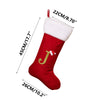 17 Inches Personalized Christmas Stockings with Letters, Red Velvet with Soft Plush Cuff & Embroidered Gold Letter Monogram Initial Xmas Stockings for Holiday Seasonal Decor Party Supplies(J)