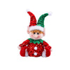 Christmas Elf Decorations Dolls Mini Plush Figurines Packed in Box Soft Stuffed Holiday Ornaments Cute Christmas Elf Sitting Doll Window Ornaments Sequined Hat Doll Decoration
