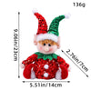 Christmas Elf Decorations Dolls Mini Plush Figurines Packed in Box Soft Stuffed Holiday Ornaments Cute Christmas Elf Sitting Doll Window Ornaments Sequined Hat Doll Decoration