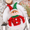 Christmas Elf Decorations Dolls Mini Plush Figurines Packed in Box Soft Stuffed Holiday Ornaments Cute Christmas Elf Sitting Doll Window Ornaments Sequined Hat Doll Decoration