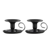 Retro Iron Taper Candle Holder Set of 2, Candlestick Holders Candlelight Stand with Handle Simple Ring Candle Stick Holder for Wedding Dinning Party Dinning Home Events Desktop Table Decor
