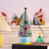 Mini Christmas Tree, 9.8 Inches Artificial Tabletop Christmas Tree LED Lights, Table Small Xmas Tree with Christmas Ball Ornaments for Table Top Christmas Tree Decorations