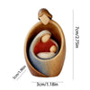 Nativity Statue, 2.7inch Resin Nested Nativity Figurine, Small Holy Family Desk Decorations, Nativity Scene Ornament for Home Office Decor Gift