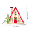 Pre-Lit Christmas Village House LED Wooden Christmas Scene House with Lights Battery Operated Luminous Farmhouse Christmas Desktop Decoration for Xmas Party Tabletop Mantle Decor (Elk)