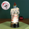 Christmas Flameless Candle Snow Globe Battery Operated, 5 Inches Swirling Water Glittering Lighted Snow Globe Candlestick Thanksgiving Christmas Decoration (Snowman)