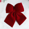 Brick Red Handcrafted Velvet Christmas Wreath Bow, Large Christmas Red Velvet Bows Knots with Stuffed Red Christmas Bows for Winter Christmas Party Favor Home Outdoor New Year Decoration(10in)