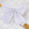 Silver Christmas Bow Wreaths Bows, Christmas Tree Bow Glitter, Xmas Decorative Bows Sequin Bow Ties for Home Ornament Decoration, Christmas Party, Gift Wrapping Decors