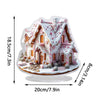 7.3in Christmas Village Building Snow Town Christmas Village Houses Resin Christmas Village Accessories for Christmas Village Collection Room Decor Pink)