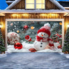 Christmas Holiday Garage Door Banner Snowflake Christmas Backdrop Decor Door Cover Decoration Merry Christmas Banner Photography Backdrop Photo Props for Winter New Year Xmas Party (5 x 6.5ft)