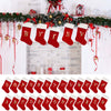18 Inch Large Monogram Stocking Red Christmas Initial Letter J Cable Knit Stockings with White Cuffs Cute Xmas Alphabet Decorations for Home Family Fireplace Hanging Gifts DIY Decor