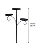 Triple Tree Topper | Candle Holder Tree Topper | Tree Topper Base Holder | Unique Christmas Tree Topper for Candles | Black Candelabra Tree Topper Stand with 3 Levels to Display Candles