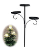 Triple Tree Topper | Candle Holder Tree Topper | Tree Topper Base Holder | Unique Christmas Tree Topper for Candles | Black Candelabra Tree Topper Stand with 3 Levels to Display Candles