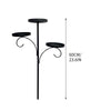 Triple Tree Topper | Candle Holder Tree Topper | Tree Topper Base Holder | Unique Christmas Tree Topper for Candles | Black Candelabra Tree Topper Stand with 3 Levels to Display Candles