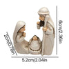 Miniature Holy Family Nativity Figurine - Hand Painted Joseph Mary Religious Figurine with Baby Jesus for Christmas Indoor Tabletop Nativity Scene Decoration, 2.3