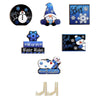 Winter Tiered Tray Decor, Christmas Snowman Tray Decorations Set, Blue Snowflake Wooden Signs, Warm Winter Home Decor for Tabletop Shelf  Party Holiday